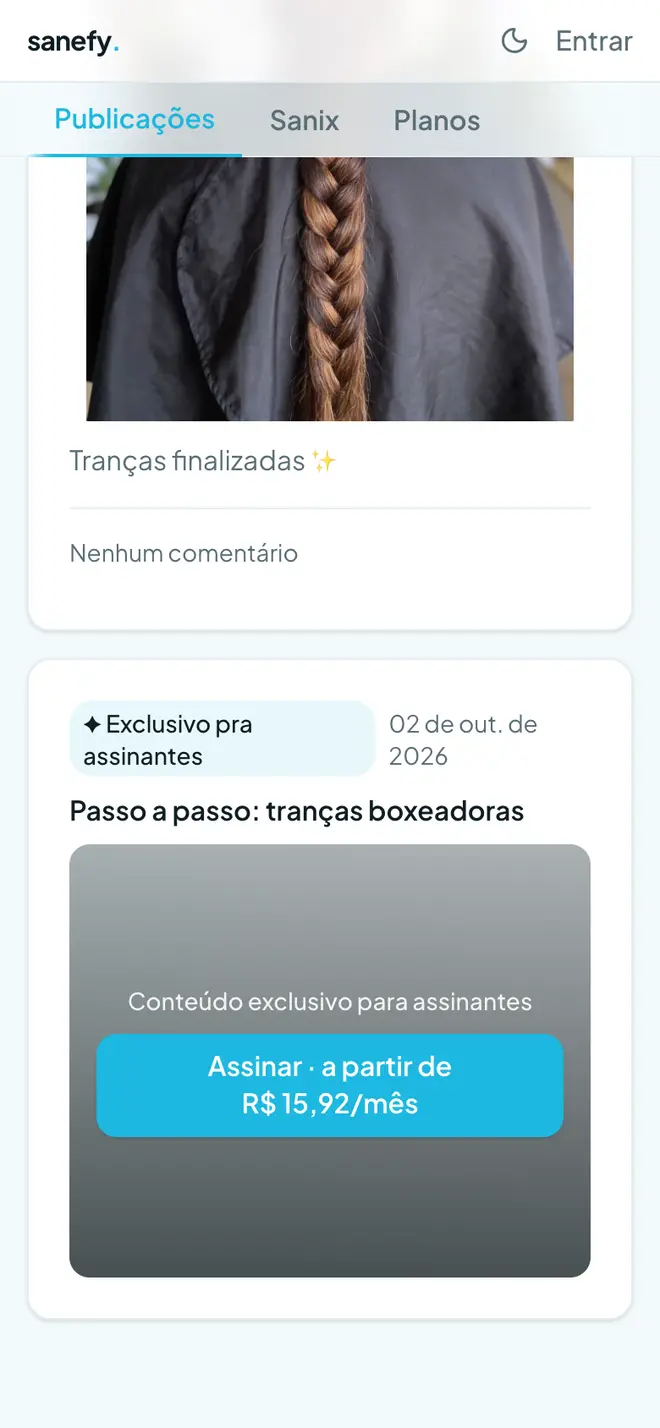 Vídeo bloqueado com cadeado e o preço da assinatura